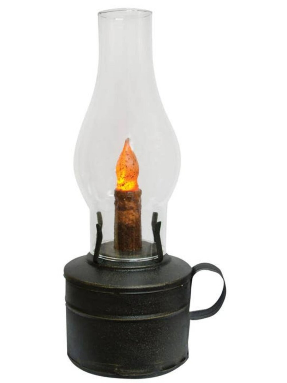 New primitive black Barn candle lantern with Timer